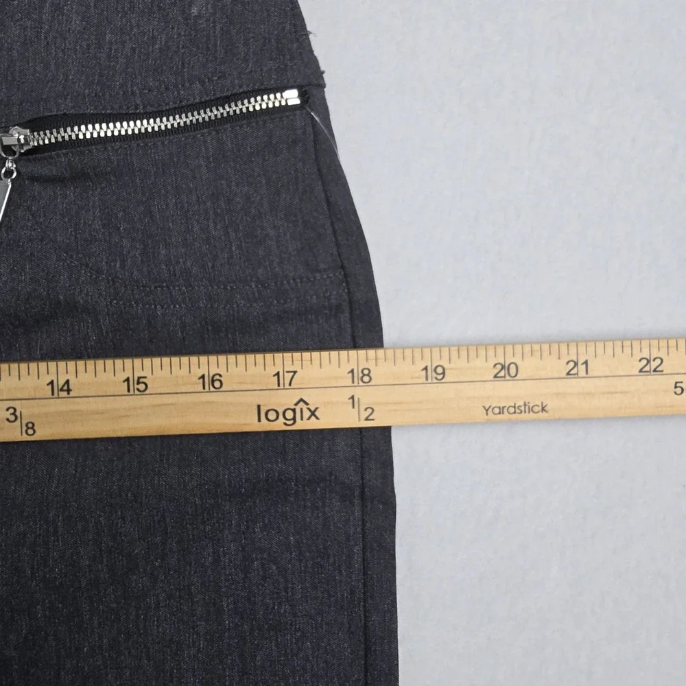 Joe B XL Charcoal Gray Pencil Skirt Career Zip Accent business Casual Bodycon‎